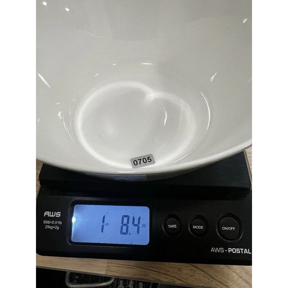 Crate & Barrel ITO Black White Porcelain Serving Bowl